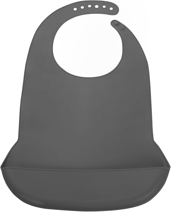 Silicone Adult Bib, Washable and Adjustable Bib by Unknown