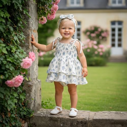 YOUNGER TREE Baby Girl Clothes Infant Summer Romper Dress Sleeveless Bodysuit - Image 2