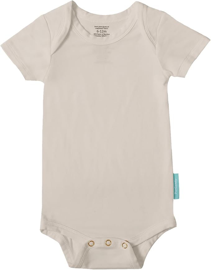 PurComfy Bamboo Viscose Short Sleeve Bodysuit Baby, Unisex Baby | Ideal by PurComfy