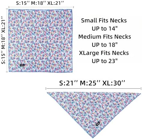 Dog Bandanas Spring Cotton Large 4PCS - Image 2