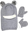 Baby Winter Hat Scarf Set, Unisex Infant Toddler Kids Hat Scarf by GZMM