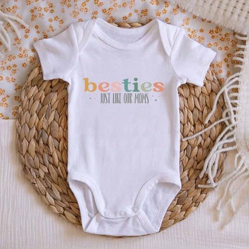 Besties Just Like Our Moms Baby Bodysuit Best Friend Baby Bodysuit Mom Besties - Image 4