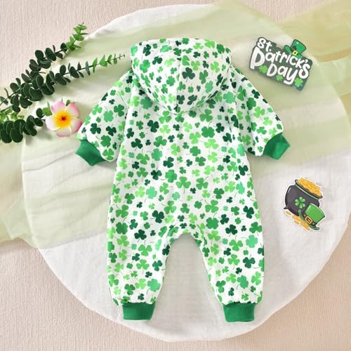 Unutiylo Unisex Baby Boys Girls Long Sleeve Infant Baby Zipper Hooded Jumpsuits - Image 4