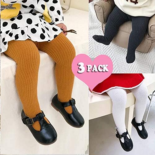 CECORC Baby Girls Tights Toddler Cable Knit Leggings Thick Cotton Infant Stockings Pantyhose 1-10T