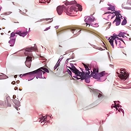 Newborn Floral Receiving Blanket Baby Girls Swaddle Wrap and Headband Set - Image 5