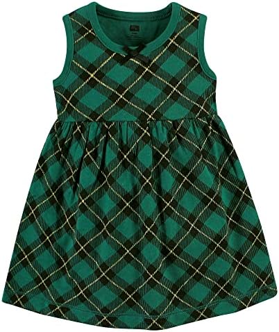 Hudson Baby Infant and Toddler Girls Cotton Dress and Cardigan Set - Image 5