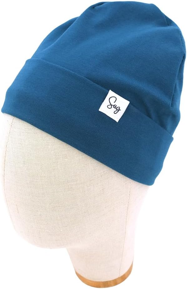 Jersey Beanie Hat for Newborn Baby Boys Girls Silky Satin Lined Hats Bonnet - Image 5