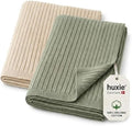 Receiving Blankets, 100% Organic Cotton Knit, Baby Swaddle 2-Pack | by huxie