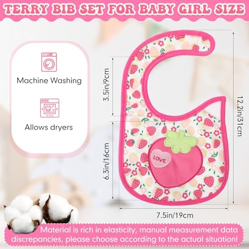 HooLing 24 Pcs Waterproof Baby Bibs, Soft Cotton Toddler Drool Bibs - Image 2