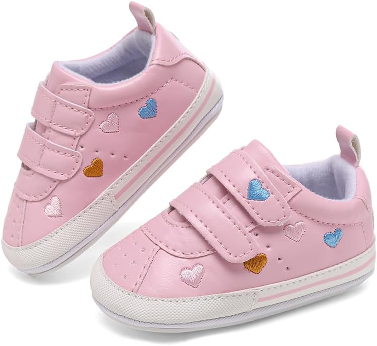 Clowora Baby Boys Girls Shoes Non-Slip Rubber Sole Sneakers Infant First Walking Toddler Crib Shoes Newborn Loafers Flats.