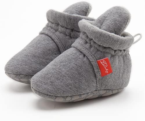 ohsofy Newborn Baby Cotton Booties Stay On Slipper Winter Warm Soft Shoes - Image 5