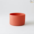 Little Seed Farm Protective Silicone Sleeves for Jars - 2-Pack - Terracotta Red