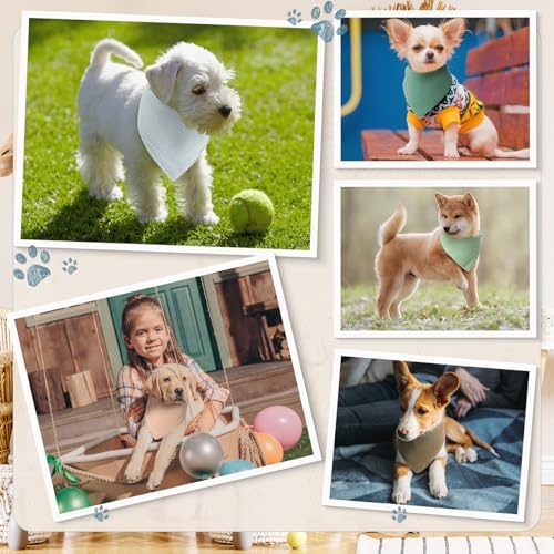 10 Pcs Muslin Cotton Triangle Dog Bandanas Reversible Pet Bibs Scarf Dog Scarves - Image 6