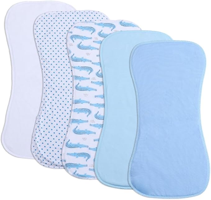 Baby Burp Cloths, Soft Absorbent Towel, 5 Pack by Gelisite