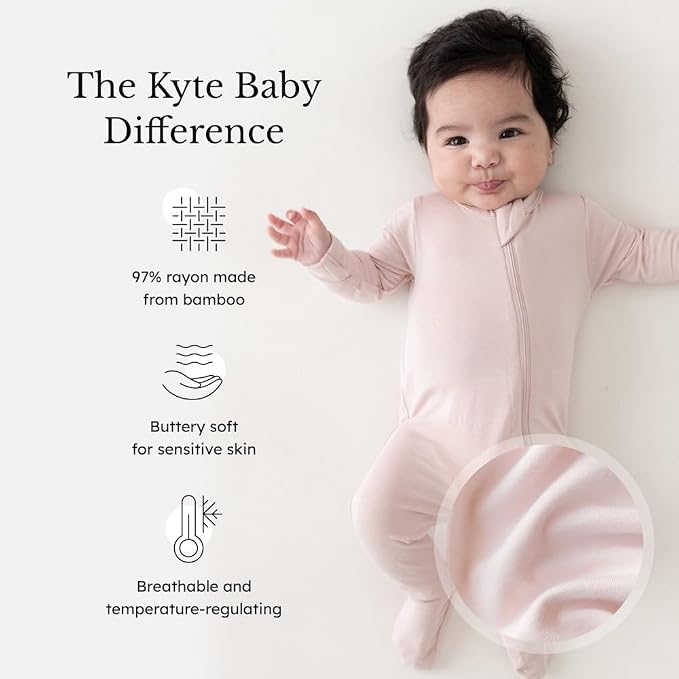 KYTE BABY Infant and Toddler Dual Zipper Footie, Ultra-Soft Rayon Made From - Image 2