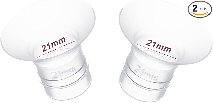 2pcs Flange Inserts 21mm for 17mm-20mm Nipple Size,Fits for Momcozy S12 Pro/S9 Pro/M5,S9/S12/S19/S21/S23,Elvie,Willow,lansinoh,Medela,Spectra,TSRETE,kmaier,MomMed Breastpump 24mm Flange,Down to 21mm