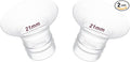 2pcs Flange Inserts 21mm for 17mm-20mm Nipple Size,Fits for Momcozy S12 Pro/S9 Pro/M5,S9/S12/S19/S21/S23,Elvie,Willow,lansinoh,Medela,Spectra,TSRETE,kmaier,MomMed Breastpump 24mm Flange,Down to 21mm