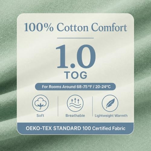 ZIGJOY 1.0 TOG Cotton Baby Sleep Sack - Image 5