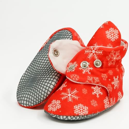 Ella Bonna Baby Booties Organic Cotton Muslin Newborn Baby Slippers Baby Boy - Image 4