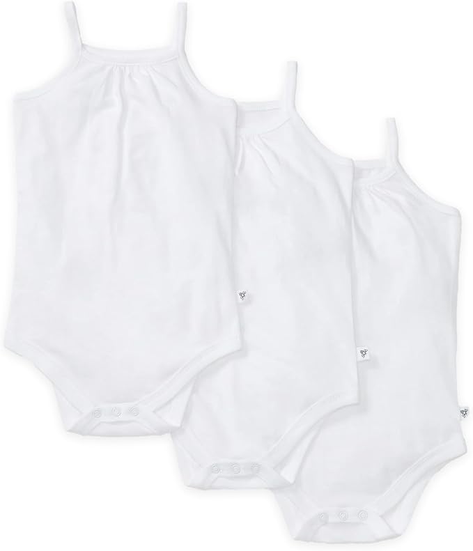 Burt's Bees Baby Girls' One-Piece Organic Cotton Camisole Bodysuits by BurtsBeesBaby