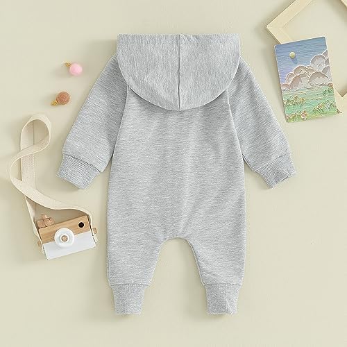 Fall Baby Clothes Newborn Boy Girl Hoodie Romper Long Sleeve Jumpsuit Winter - Image 4