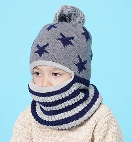 Baby Winter Hat Scarf Set, Unisex Infant Toddler Kids Hat Scarf - Image 5