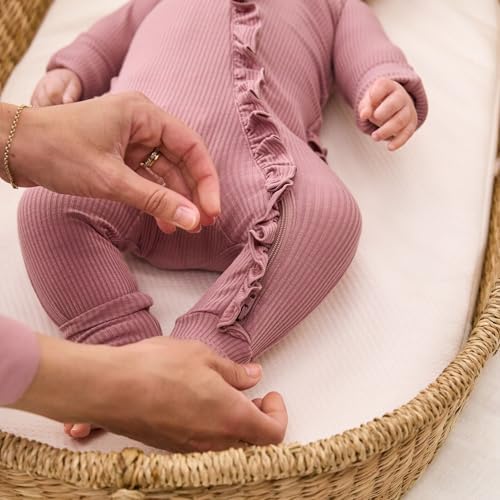 Little Sleepies Ruffle Zippy, Viscose from Bamboo Baby Pajamas, Girls Sleepers - Image 6