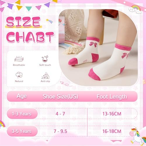 Toddler Non Slip Grips Socks Kids Anti Skid Baby Boys Girls Cotton Crew Socks - Image 6
