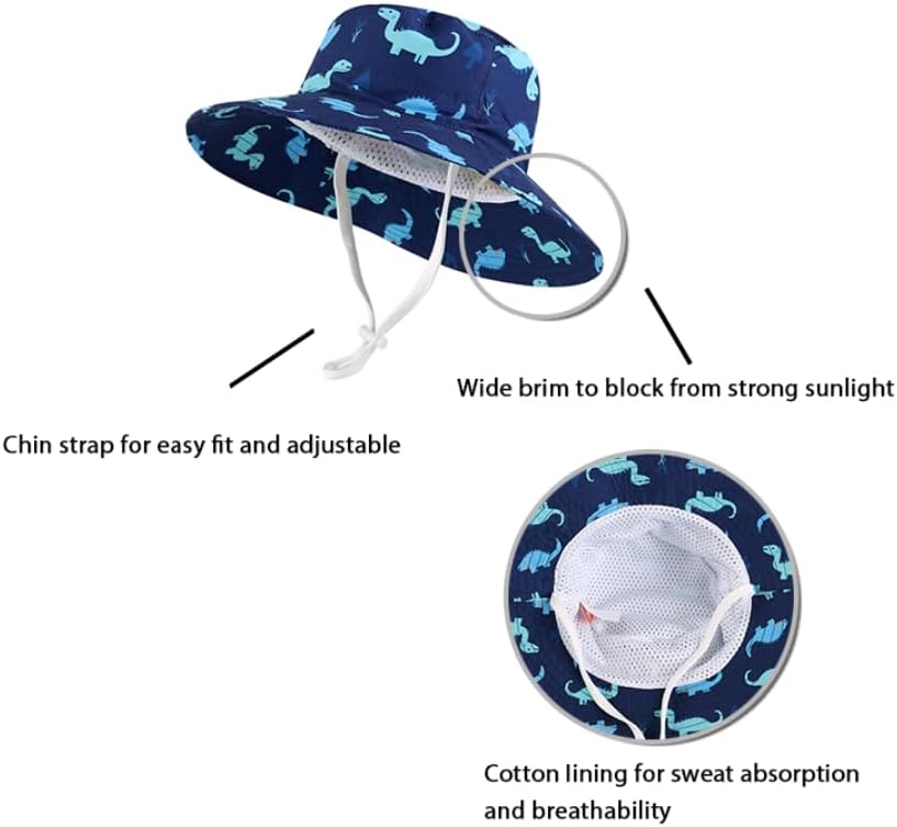 LANGZHEN Sun Protection Hat for Kids Toddler Boys Girls Wide Brim Summer - Image 2