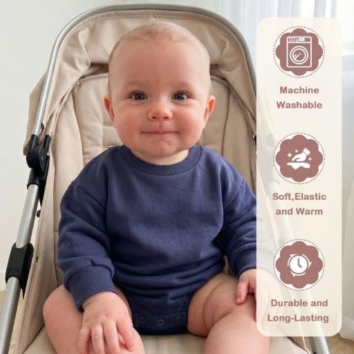 Bafeicao Baby Boy Girl Sweatshirt Romper Bubble Romper | Organic Cotton - Image 5