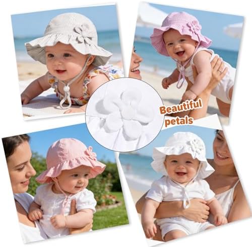 Baby Girl Wide Brim Bucket Hats - Image 7