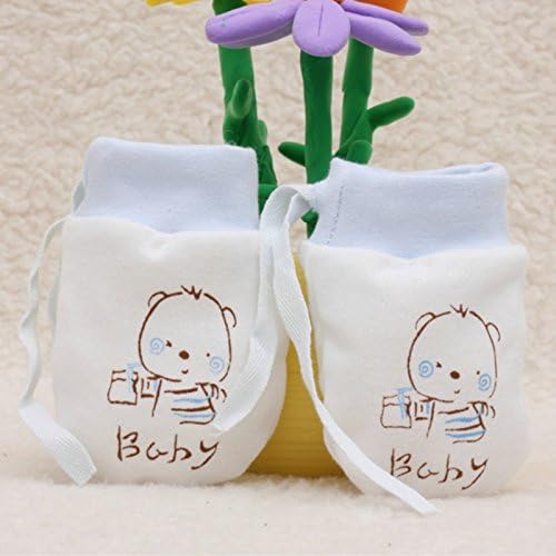 Cute Boys Girls Cotton No Scratch Gloves Drawstring Adjustable Mittens - Image 2