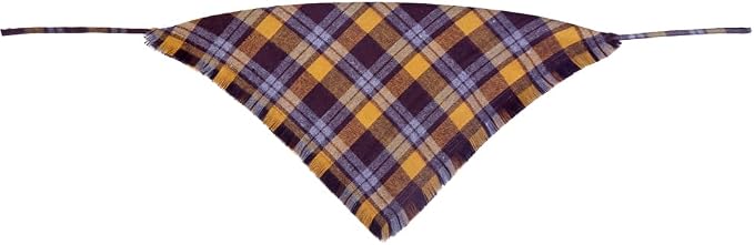 Fall Dog Bandana Autumn Thanksgiving Plaid Reversible Triangle Bibs Scarf - Image 2