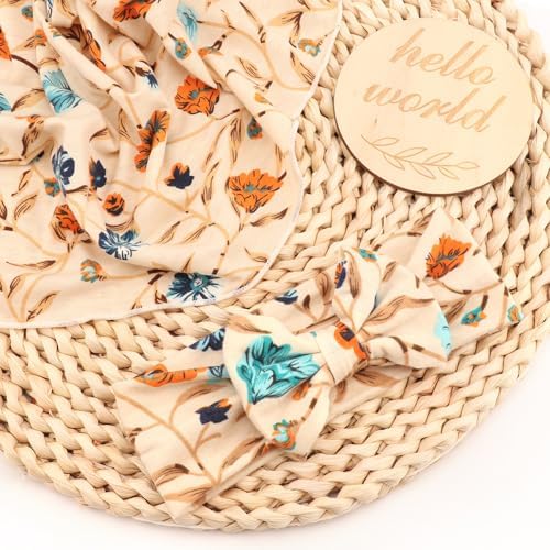 DRESHOW BQUBO Baby Girl Newborn Floral Receiving Blankets - Image 3