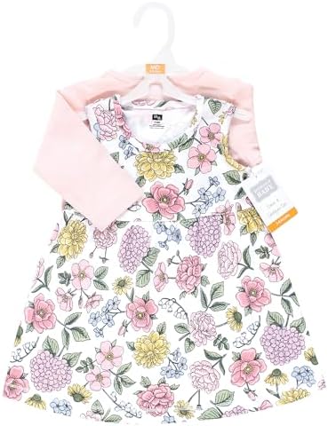 Hudson Baby Infant and Toddler Girls Cotton Dress and Cardigan Set - Image 2