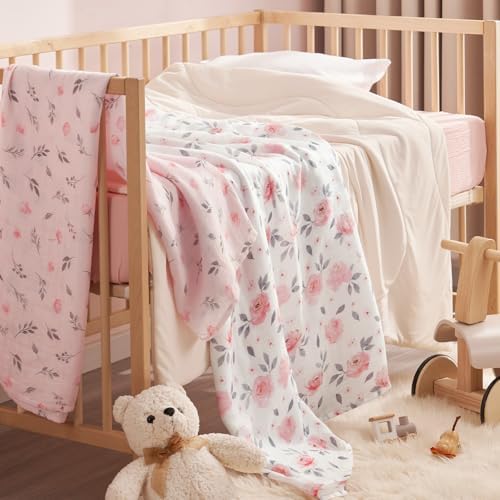 PHF Muslin Swaddle Blankets for Newborn, Large 47x 47 Inches 4 Pack Organic - Image 4