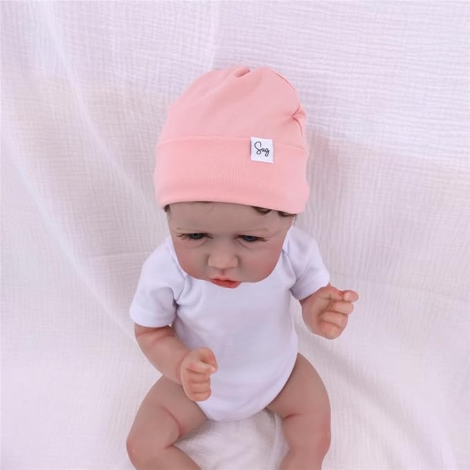 Jersey Beanie Hat for Newborn Baby Boys Girls Silky Satin Lined Hats Bonnet - Image 6