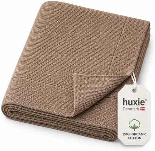 Receiving Blankets, 100% Organic Cotton Knit, Newborn Baby Swaddle | by huxie
