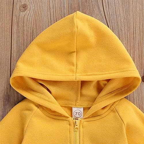 FYBITBO Infant Baby Boys Girls Clothing Zipper Hooded Jumpsuit Romper Long - Image 4