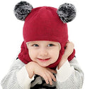 Baby Winter Hat Scarf Set, Unisex Infant Toddler Kids Hat Scarf by GZMM