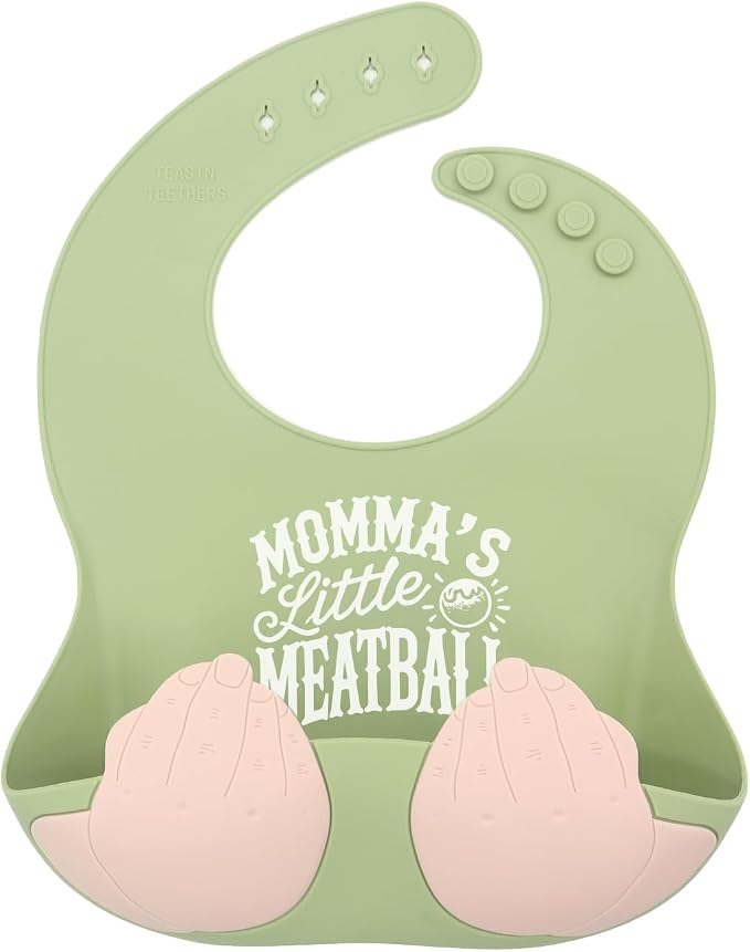 Teasin' Teethers Funny Italian Silicone Baby Bib by Unknown