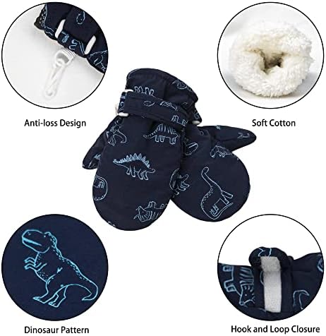 Toddler Mittens Lined Fleece Snow Gloves - Image 4