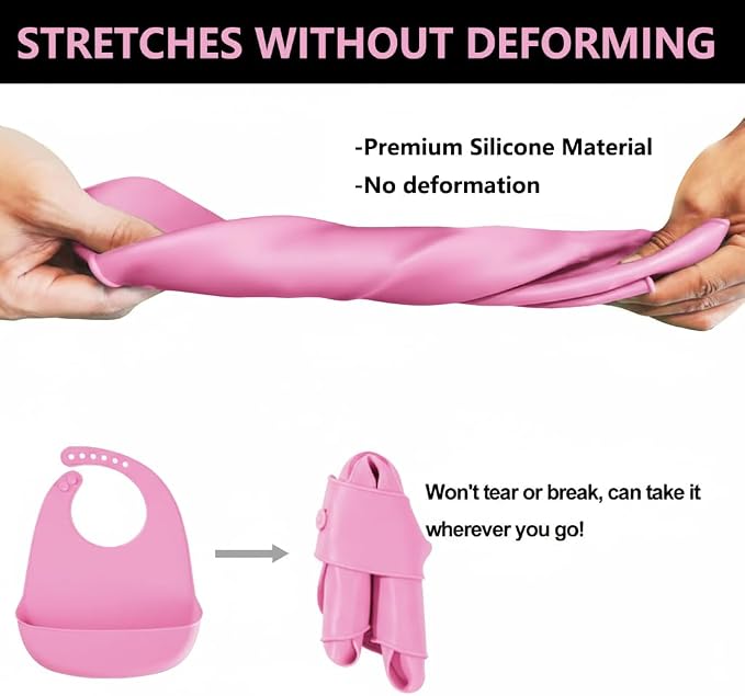 Silicone Adult Bib, Adjustable and Washable Bib - Image 5