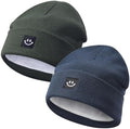 MaxNova 2 Pack Baby Beanie Fleece Lined Knit Toddler Hat by MaxNova