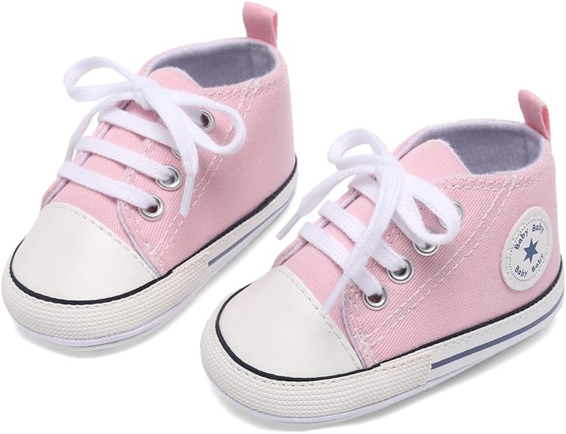 Unisex Baby Girls Boys Canvas High-top Shoes, Newborn Infant Anti-Slip Soft - Image 6