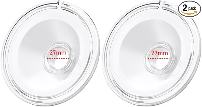2pcs Silicone Flange 27mm Compatible with Momcozy S12 Pro/S9 Pro/S12 Breast Pump,TSRETE S12/Kmaier S12 Wearable Breast Pumps, Shield 27mm Flange Parts