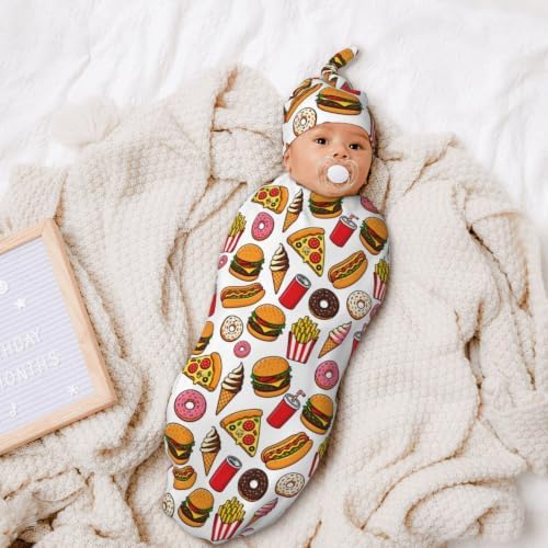 Pizza Swaddle Blankets Soft Receiving Blanket Baby Swaddle Wrap - Image 6