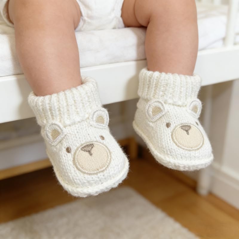 2 pairs Cute Knit Animal Baby Booties - Image 4