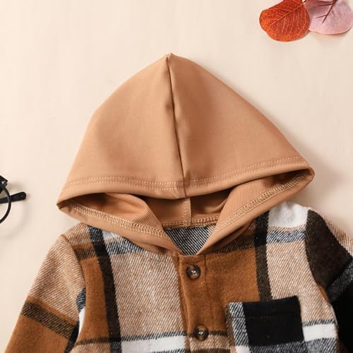 Infant Baby Boy Fall Winter Clothes Outfit Hooded Long Sweatshirt Pant Set - Image 5