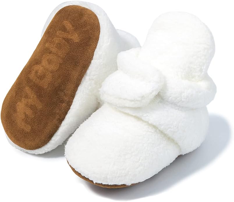 Sawimlgy Newborn Infant Baby Girl Boy Cotton Booties Stay On Sock Slippers Soft by Sawimlgy